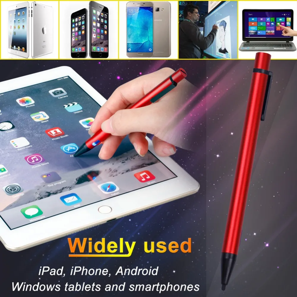 Universal Mobile Phone Stylus With USB Charging Wire Screen Touch Stylus Pen for iPhone iPad Samsung Tablet PC