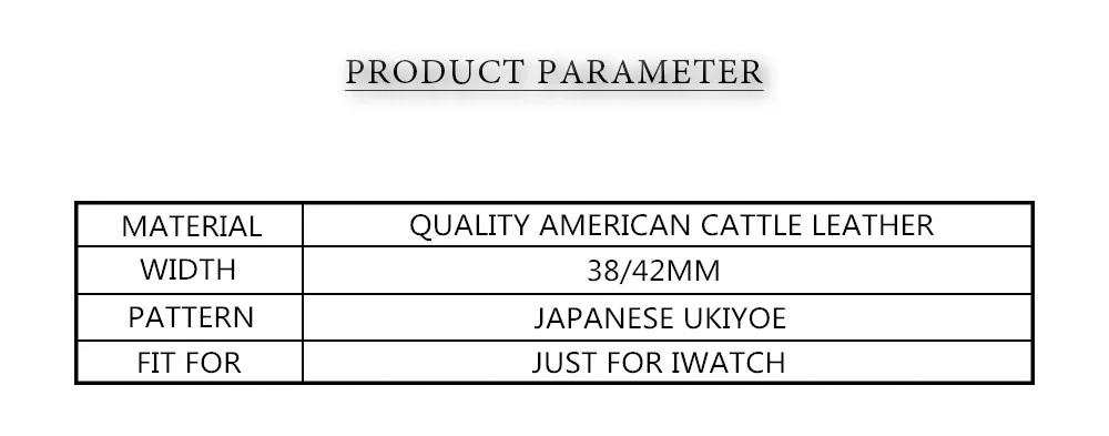 Японский Ukiyoe Стиль океан из телячьей кожи ремешок для наручных часов Iwatch 38 мм 42 мм для Apple Watch, версии сменный ремешок браслет для Шестерни S3
