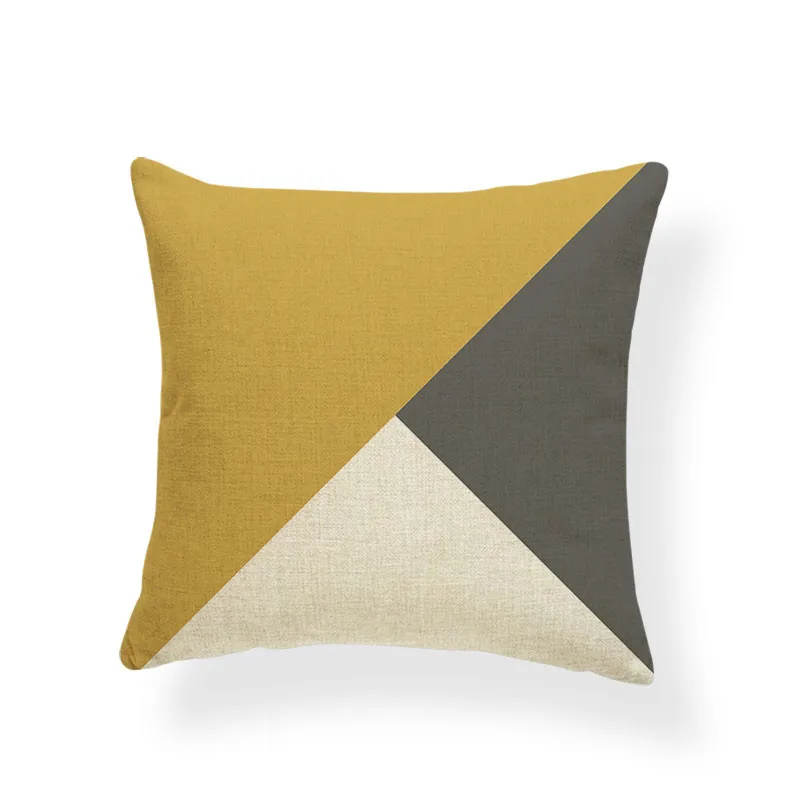 Подушка с геометрическим рисунком, подушки, подушка, чехол, простой стиль, волнистая точка, оранжевый, желтый, треугольная Подушка, 17x17, подарки, мода - Цвет: 6