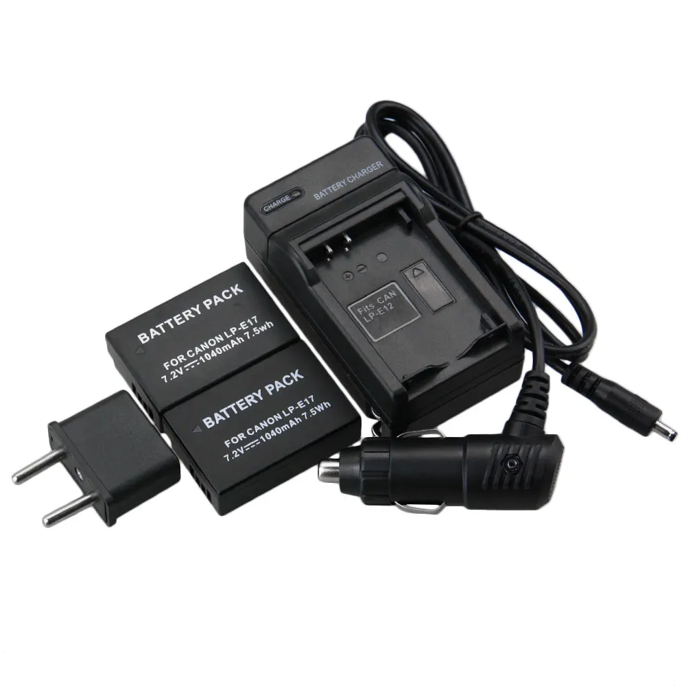 5PCS/Set LP E17 LPE17 LP E17 Camera Battery+Charger+Car Charger+Plug