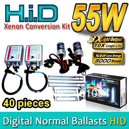 40 Sets 12V 55W HID Xenon Conversion Kits Genuine AC Digital Normal