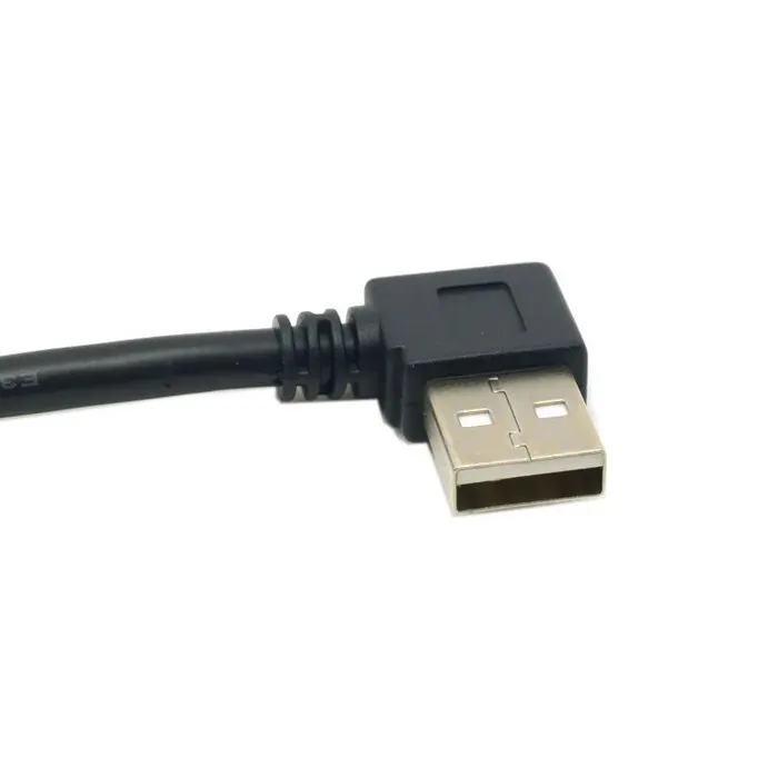 Мини-usb 5Pin 90 градусов левый и правый угловой штекер влево USB 2,0 Мужской кабель для зарядки и передачи данных 20 см 0,2 м