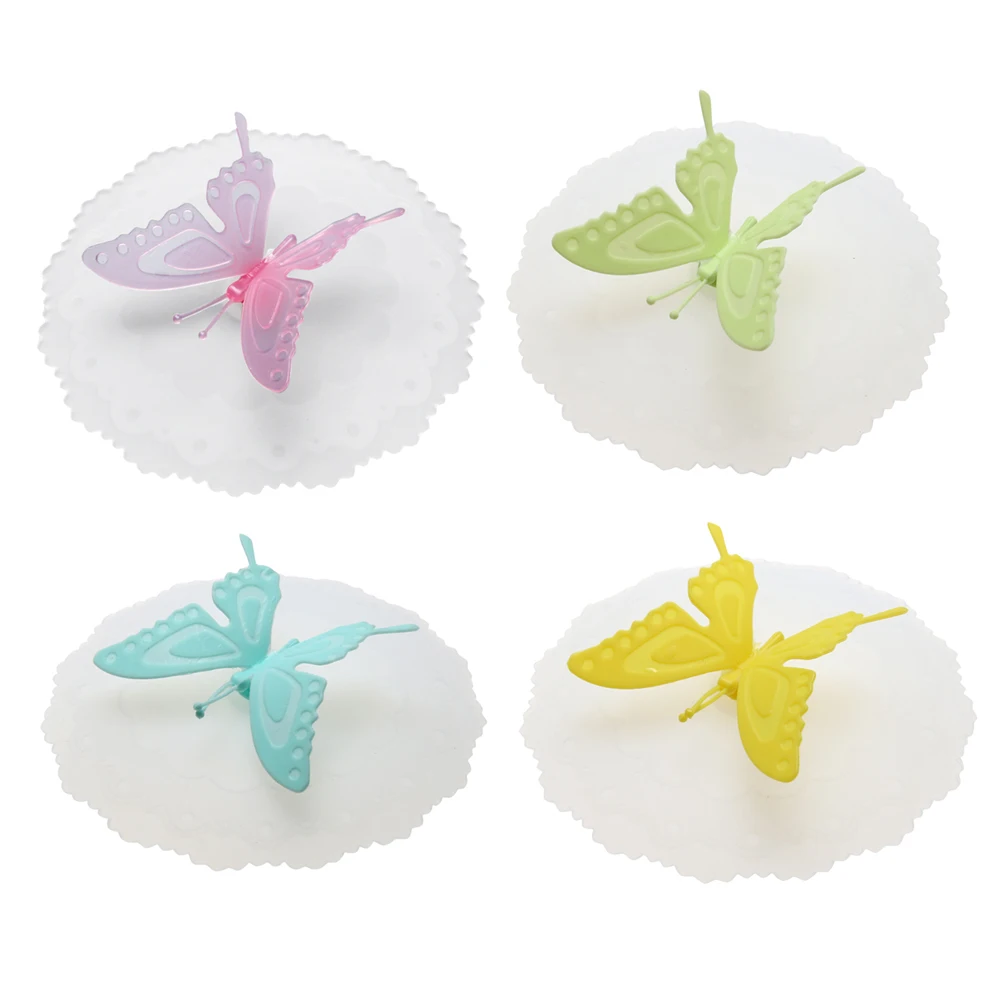 

Cute Butterfly Silicone Cup Lids Anti-dust Dustproof and leakage-proof Leakproof Cover for drinking cup/tea cup