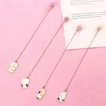 1 шт. Kawaii Cat Claw металлическая Закладка милые вишневые закладки "Кролик" для книг скрепки маркеры канцелярские принадлежности Школьные принадлежности