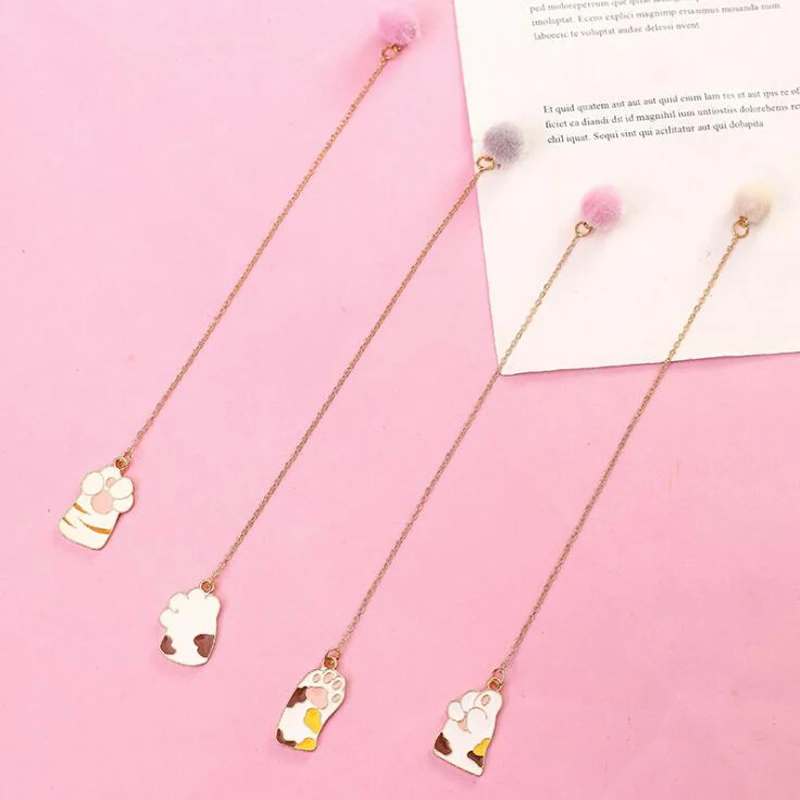 

1pc Kawaii Cat Claw Metal Bookmark Cute Cherry Blossom Rabbit Bookmarks For Books Paper Clips Marker Stationery School Supplies