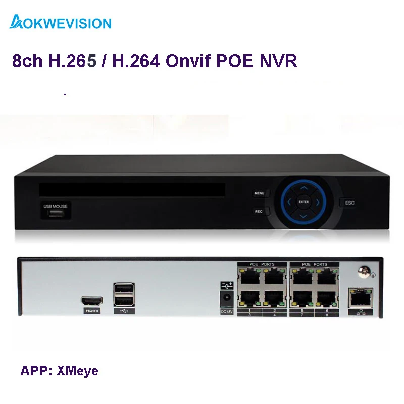 Сетевой видеорегистратор XMeye Onvif h.264/265 4ch 8ch 5MP 4MP 3MP 2MP 1080P|onvif poe|onvif poe nvronvif |