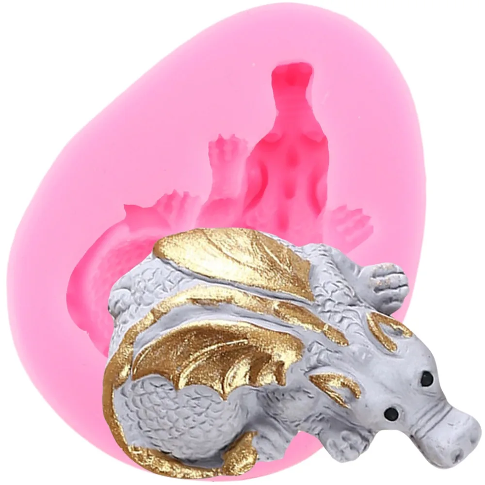 

3D Dinosaur Silicone Mold Fondant Chocolate Mould Cake Decorating Tools Kitchen Baking Tools Cupcake Topper Candy Moulds