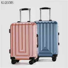 KLQDZMS 20/24 дюйма лучший вращающийся багажник чемодан на колесах из поликарбоната колеса ручной клади посадки женские и мужские сумки для путешествий, чемодан