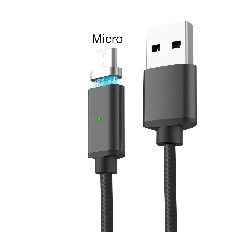 Магнитный кабель Vanniso Micro USB 2A, кабель для быстрой зарядки для iPhone XS X XR 8 7 samsung S8 type C, магнитный кабель для мобильных телефонов