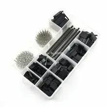 Kit de conector dupont, 1550 pçs/set mm, macho, fêmea, eletrônico, de pinos, para cabeçote de fio, carcaça de cabeçote