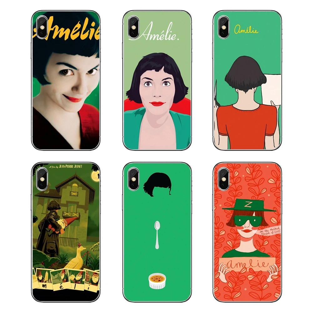 For iPod Touch iPhone 4 4S 5 5S 5C SE 6 6S 7 8 X XR XS Plus MAX Soft Transparent Shell Covers Amelie France pulp fiction poster |