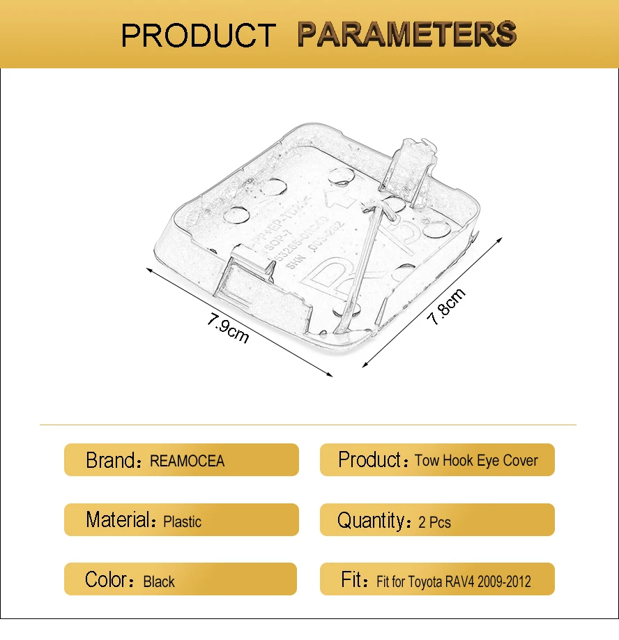 Reamocea 2 шт. 53286-0R020 передний левый и правый автомобильный бампер прицеп буксировочный крюк крышки для Toyota RAV4 2009 2010 2011 2012