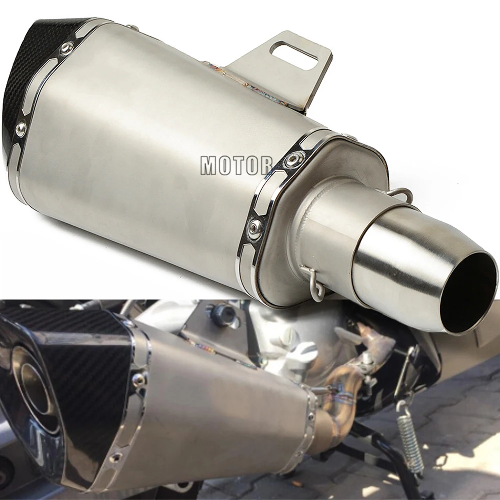 

Universal 36-51MM Motorcycle Exhaust Muffler Pipe Escape For Yamaha Honda KTM Kawasaki Ducati BMW R1200GS R1150GS F800GS F700GS