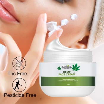 

MABOX Cannabis Hemp Seed Oil Cream-100% Natural-Dry Cracked Skin Moisturizer. Gentle Body Lotion, Hand, Foot, Face Cream.