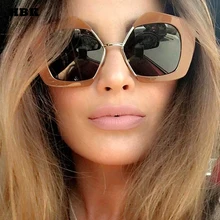 HBK Ретро полуоправы Квадратные Солнцезащитные очки женские роскошные женские мужские солнцезащитные оправа для очков черные бежевые коричневые очки для вождения UV400