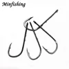 Minfishing 100Pcs/Lot Fishing Hook Black Nickel baithhold Fishing Hooks high Carbon Steel sea hook ► Photo 3/3