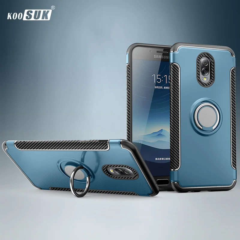 

For Samsung J7 Plus Case Galaxy C8 Cover Protection Ring Magnetism Holder Shockproof sfor C7 2017 SM-J7310 SM-C7100 C7100ZKGCHC