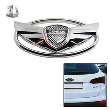 1pc 3D Silver Badge Emblems With car sticker Double-side Tape For 2010-2015 Hyundai GENESIS COUPE Car-Styling