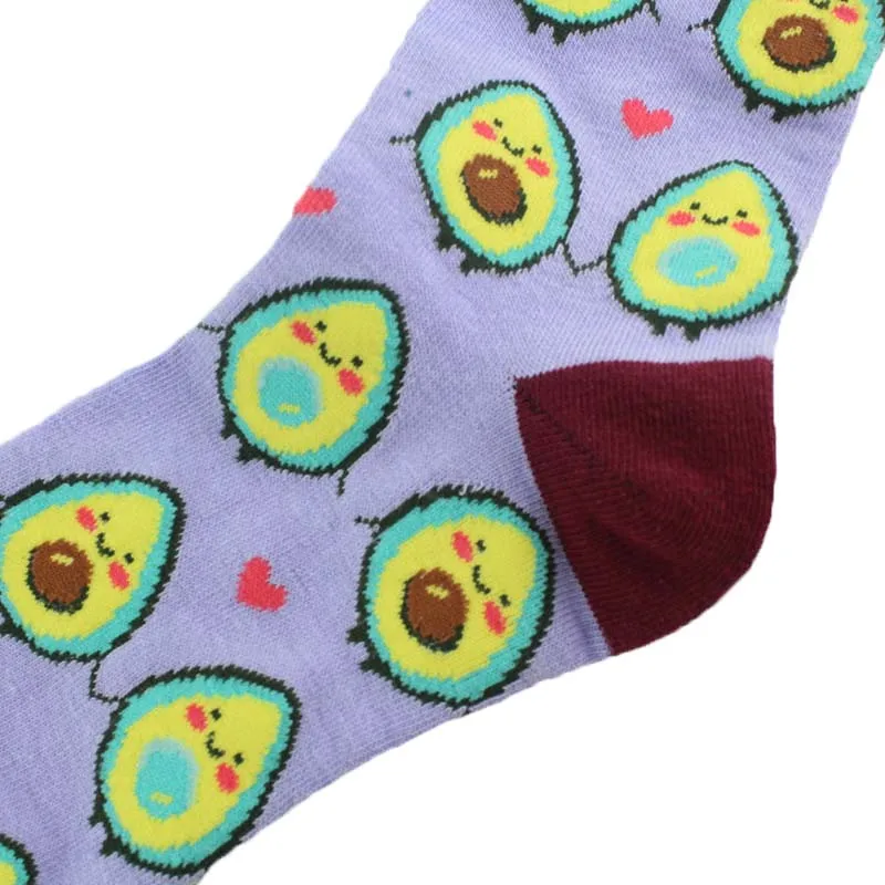 [EIOISAPRA]Funny Socks Women Men Creative Art Harajuku Fashion Combed Cotton Cartoon Avocado Dog Sachs Girl Unisex Cute Socks