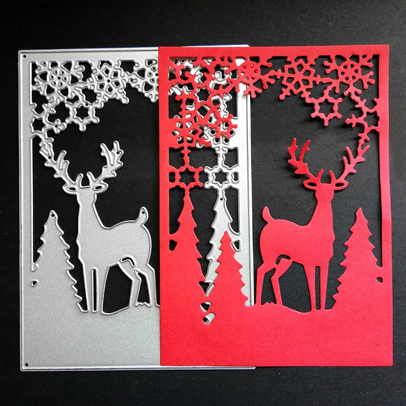 

Merry Christmas Metal Cutting Dies Christmas Tree Elk Deer Dies Stencil Scrapbooking Photo Album Card Paper Embossing Craft DIY