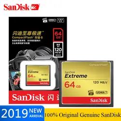 Карта памяти SanDisk Экстремальная компактная вспышка 32 Гб 64 Гб 128 ГБ CF карта UDMA-7 800X VPG-20 120 МБ/с. скорость чтения богатый 4 K для камеры