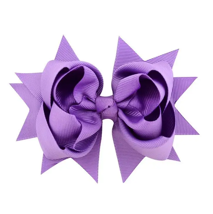 Solid ribbon twisted hairbow4