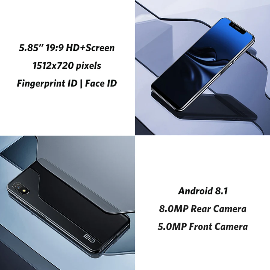 Мобильный телефон Elephone A4 5 85 'ཏ:9 HD + с зазубренным экраном Android 8 1 MT6739
