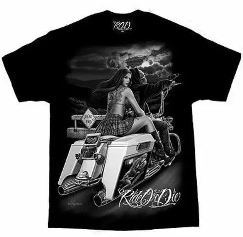 

David Gonzales Dga Ride Or Die Dead End Tattoo Pin Up Girl Biker Shirt M-5Xl