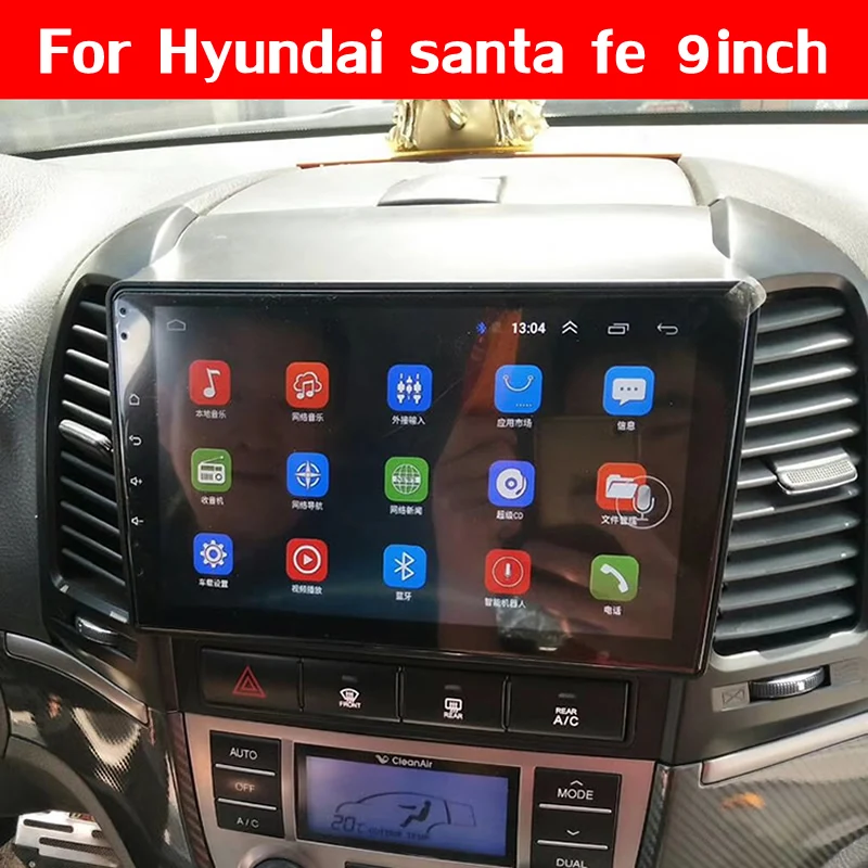 FEELDO 9\ Inch Android 8.1 Car Multimedia player GPS Navi For HYUNDAI SANTA FE 2005 2006 2007 2008 2009 2010 2011 2012