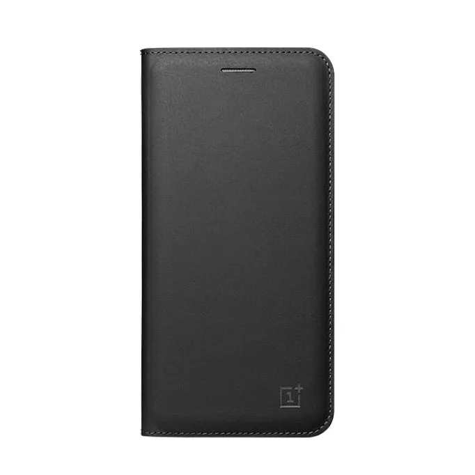 Чехол-книжка в официальном стиле из искусственной кожи для ONEPLUS 7 7T Pro 6 6T 5 5T 3T Smart Wake UP/Sleep+ Защитная пленка для экрана OP63 - Цвет: Черный