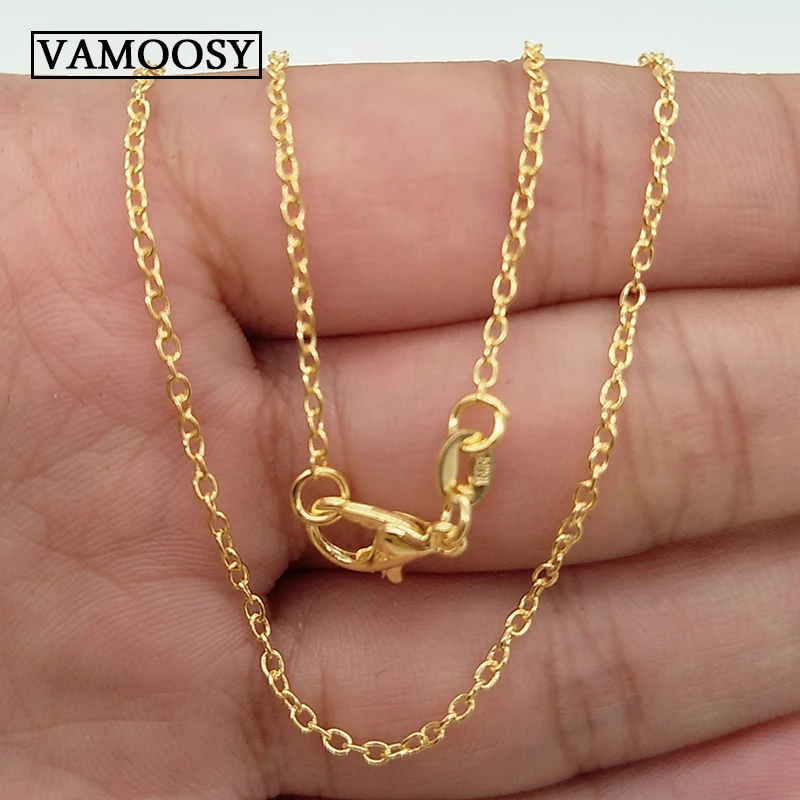 

Top Quality Wholesale 24K Stamp Gold Color Necklace Golden Fashionable Jewelry Chain Necklace Accessories choker necklace