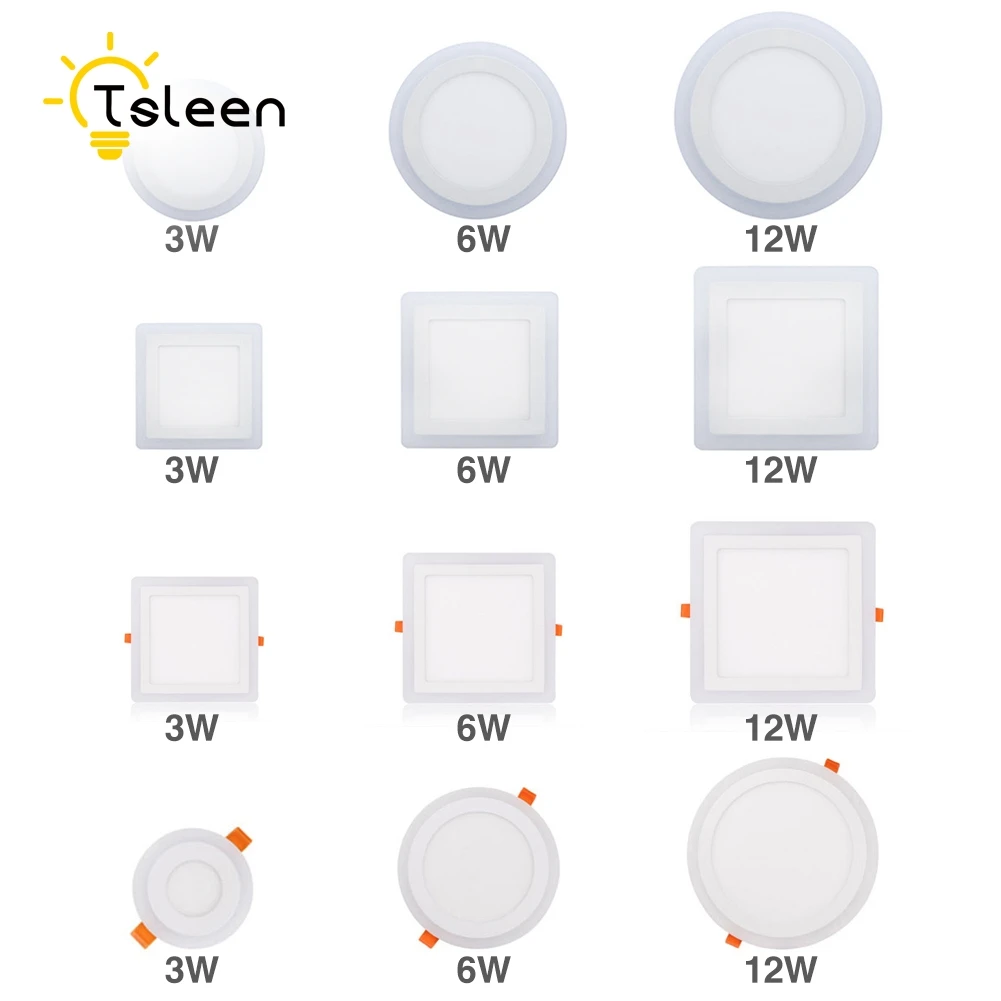 Dimmer RGB LED luz del Panel 5 w 9 w 16 w cuadrado redondo Led LED luz empotrada lámpara de techo inicio decoración lamparas 220 V 230 V 110 V