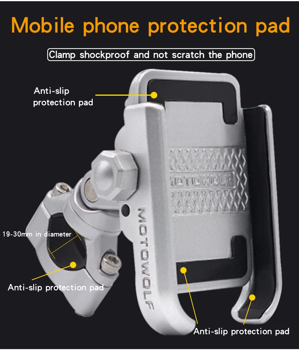 WUPP держатель для телефона в байкерском стиле с USB зарядным устройством, крепление для мобильного телефона, держатель для горного велосипеда, аксессуары для мото