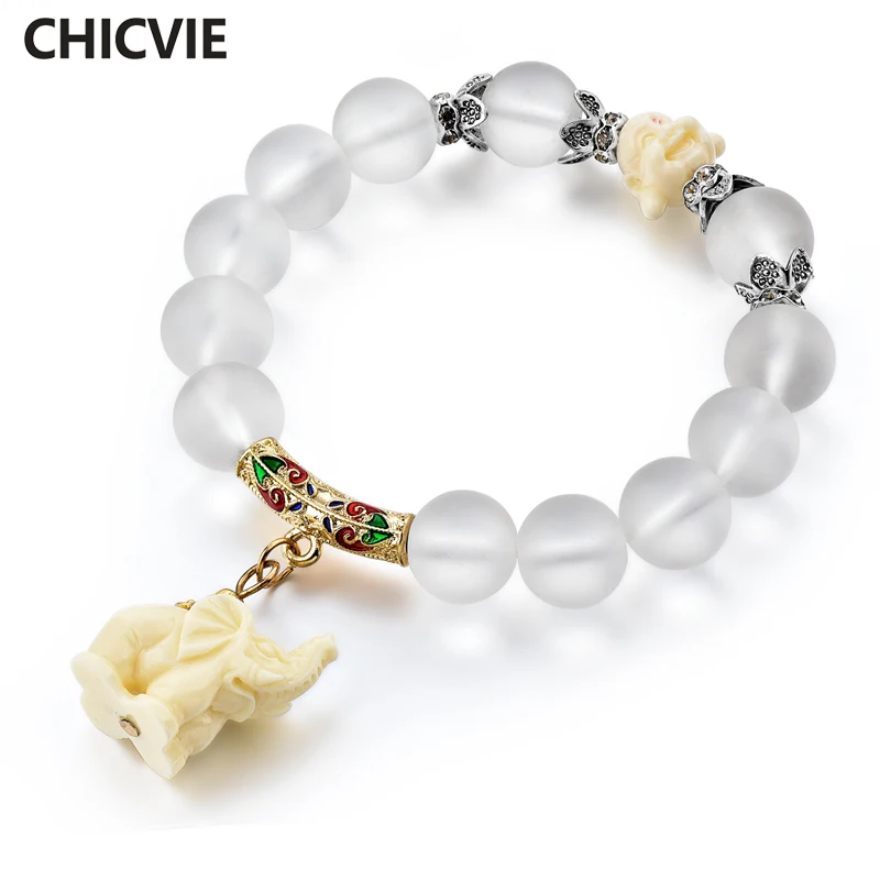 

CHICVIE Gold Personalized Elephant Bracelets & Bangles Charms For Women Luxury Brand Bracelet Men Friendship Bracelets SBR180013