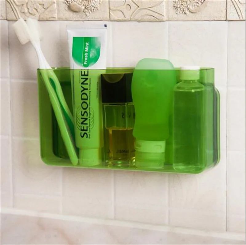 

Space Rack Storage Box 1 Piece No Drill Bathroom Toothpaste Organizer S L Plastic