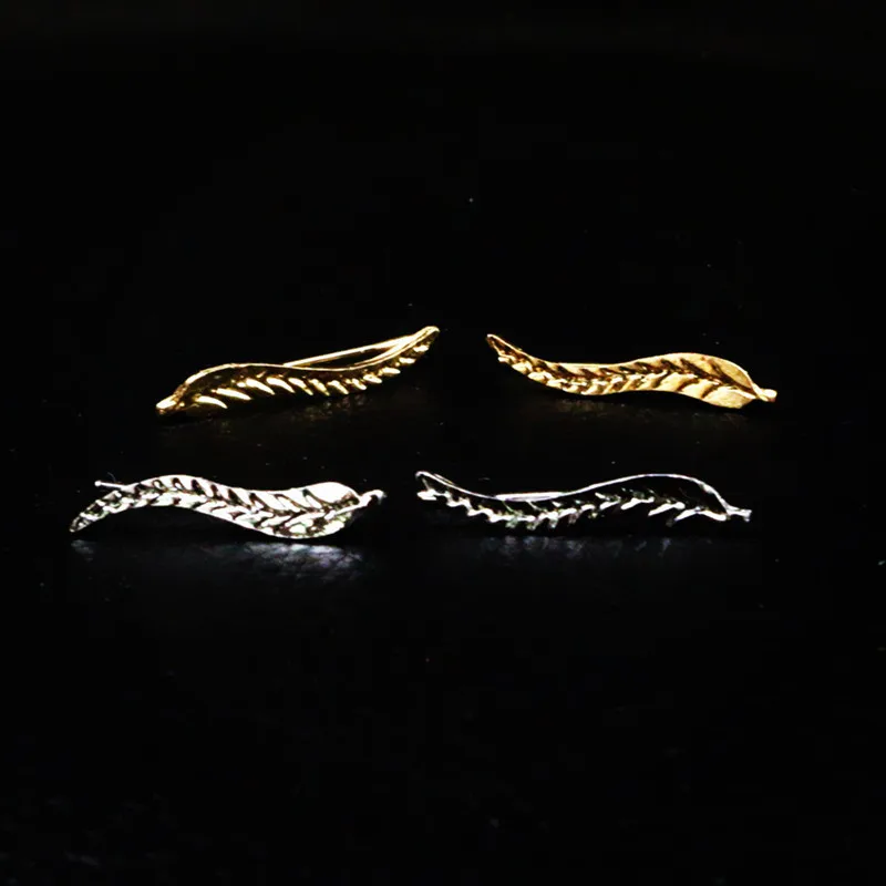 Vintage Jewelry Exquisite Plated Earrings Modern Beautiful Feather Earrings Female