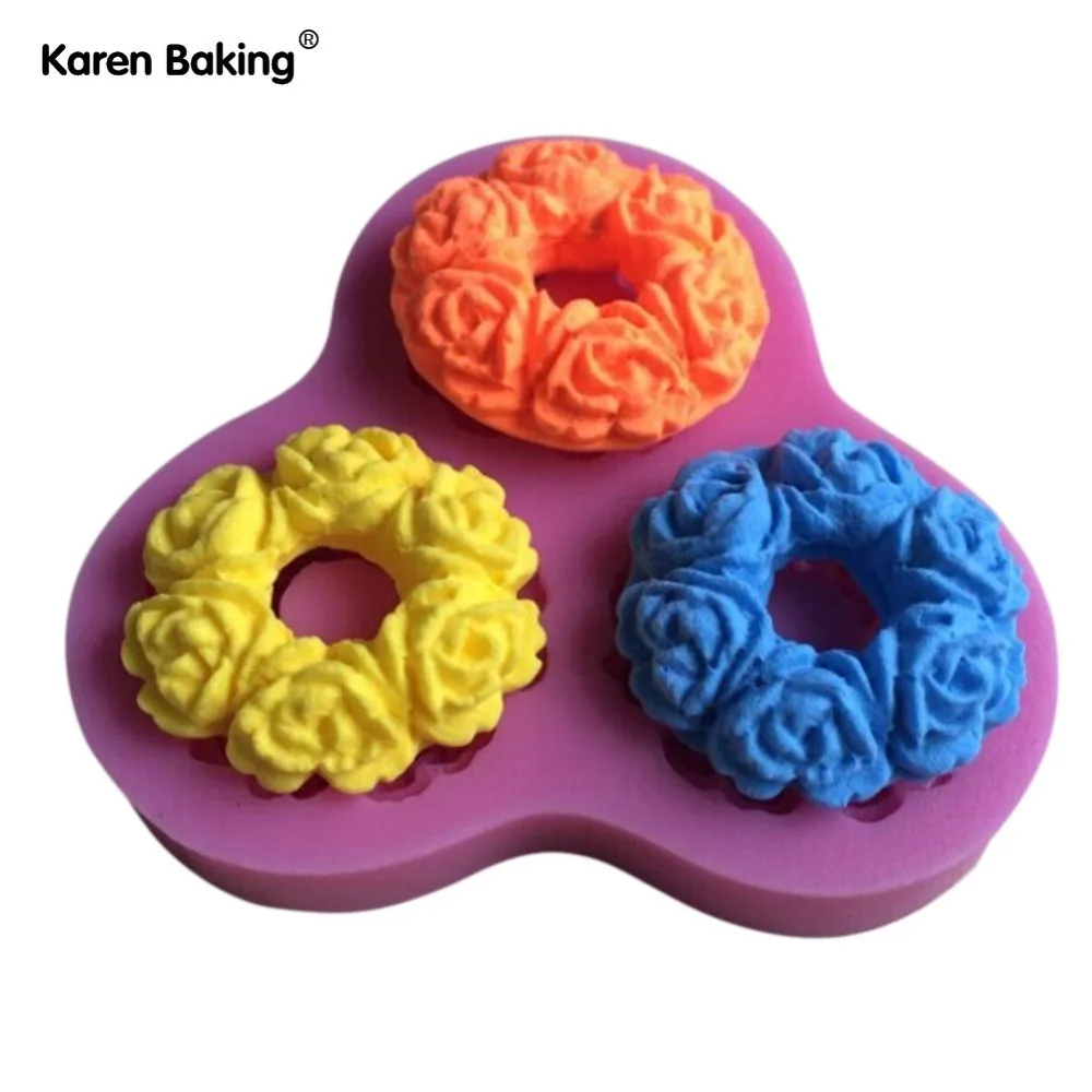 

Beautiful Flower Shape Fondant Cake Molds Tools Decorating Cooking Tools-C372