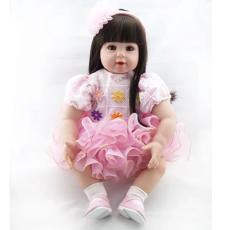 

New Arrival 20 inch Handmade Baby Toy Cotton Realistic Soft Silicone Babies Doll Newborn Baby Doll Girls Gift Toys