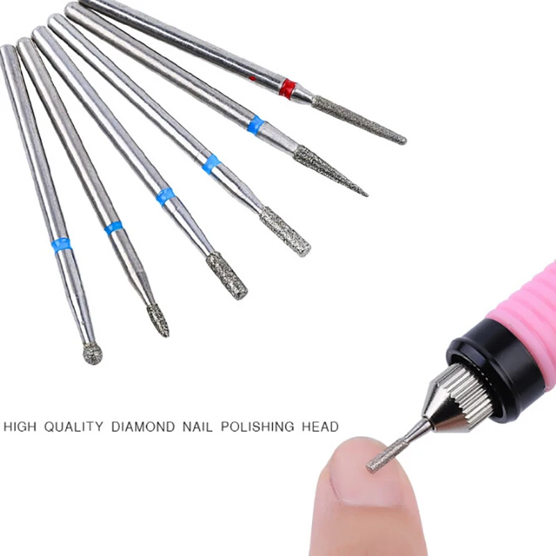 6pcs Diamond Head Set Nail Set Manicure Burr Pedicure Art Frees Manicure Machine Accessoires