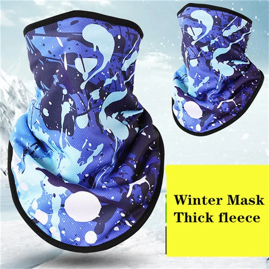 Winter Fleece Ski Scarf Cycling Snowboard Equipment Bandana Headwear 3D Mask Neck Triangle Bicycle Thicken Warm Women Men Bibs - Цвет: NO.8