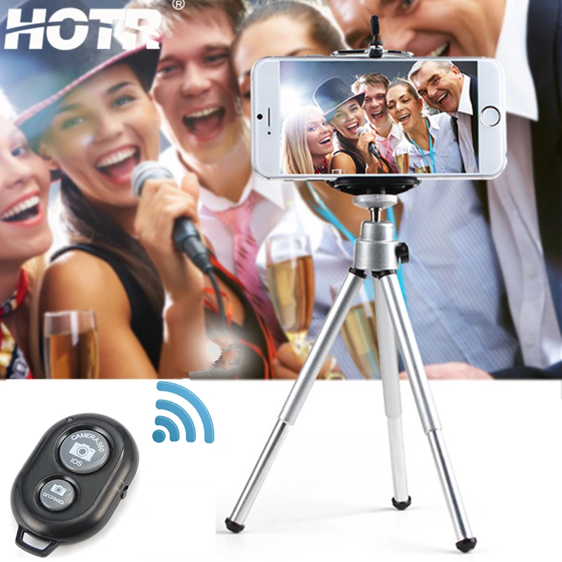 

HOTR Extendable Tripod Holder Remote Controller for Selfi Aluminum Alloy Tripod Holder Camera Tripod Mobile Phone Holder Stand