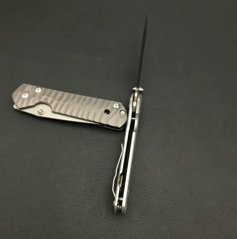 TRSKT CR Складной нож 440C Лезвие, вся стальная рукоятка карманный нож спасательный выживания походные ножи охотничий инструмент, 58HRC дропшиппинг