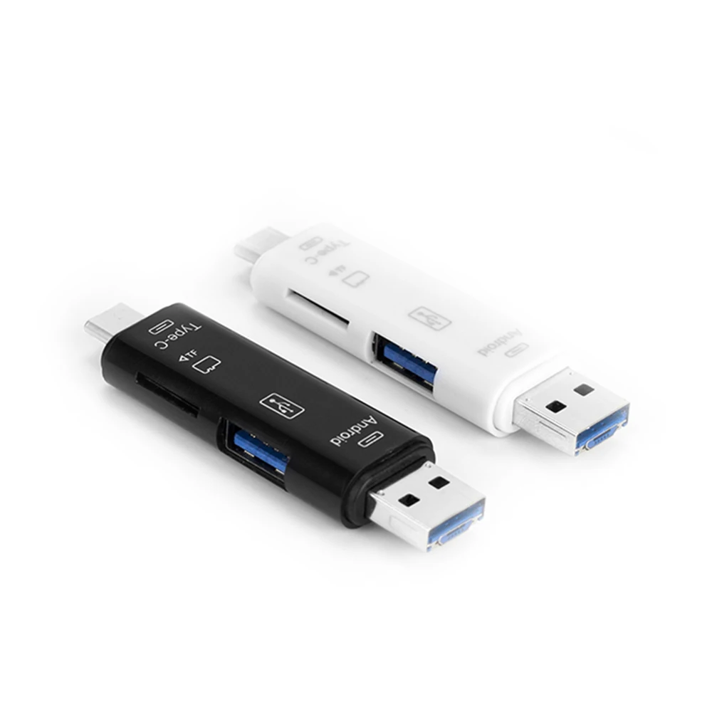 5 в 1 USB 3,1 type C OTG кард-ридер USB-C высокоскоростной адаптер USB2.0 Micro USB Female TF карта type-C конвертер мульти память OTG