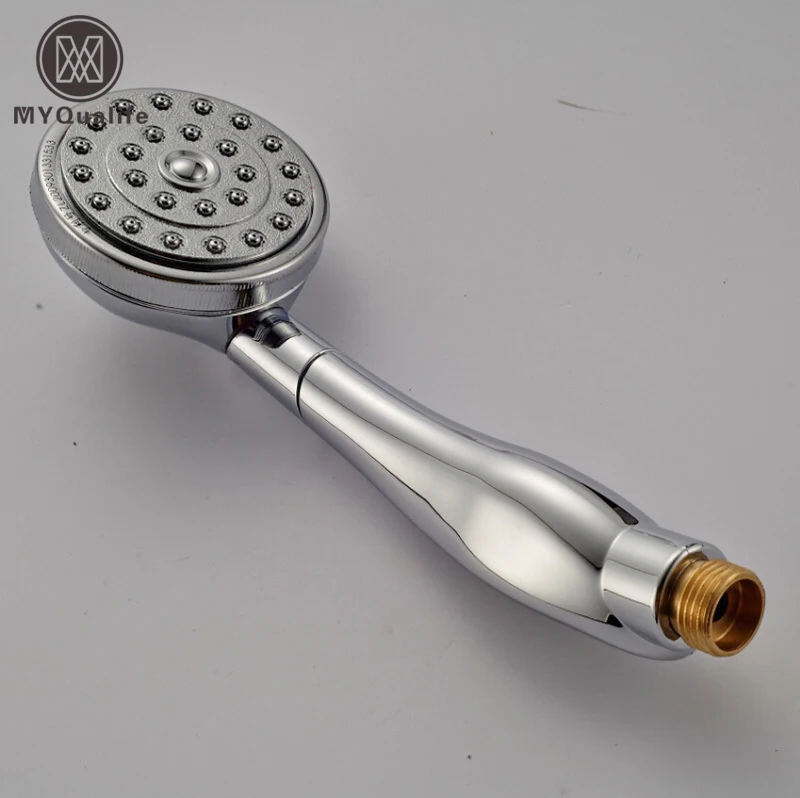 Free Shipping Handheld Hand shower Head Chrome Finish Round Stylein