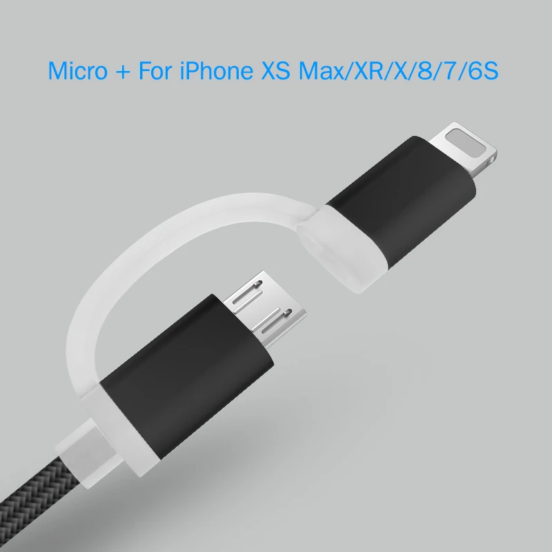 Nillkin usb кабель micro type C для iPhone USB зарядное устройство кабель для передачи данных 2 в 1 для iPhone XS Max/XS/X/8 Micro USB телефон для XIAOMI F1