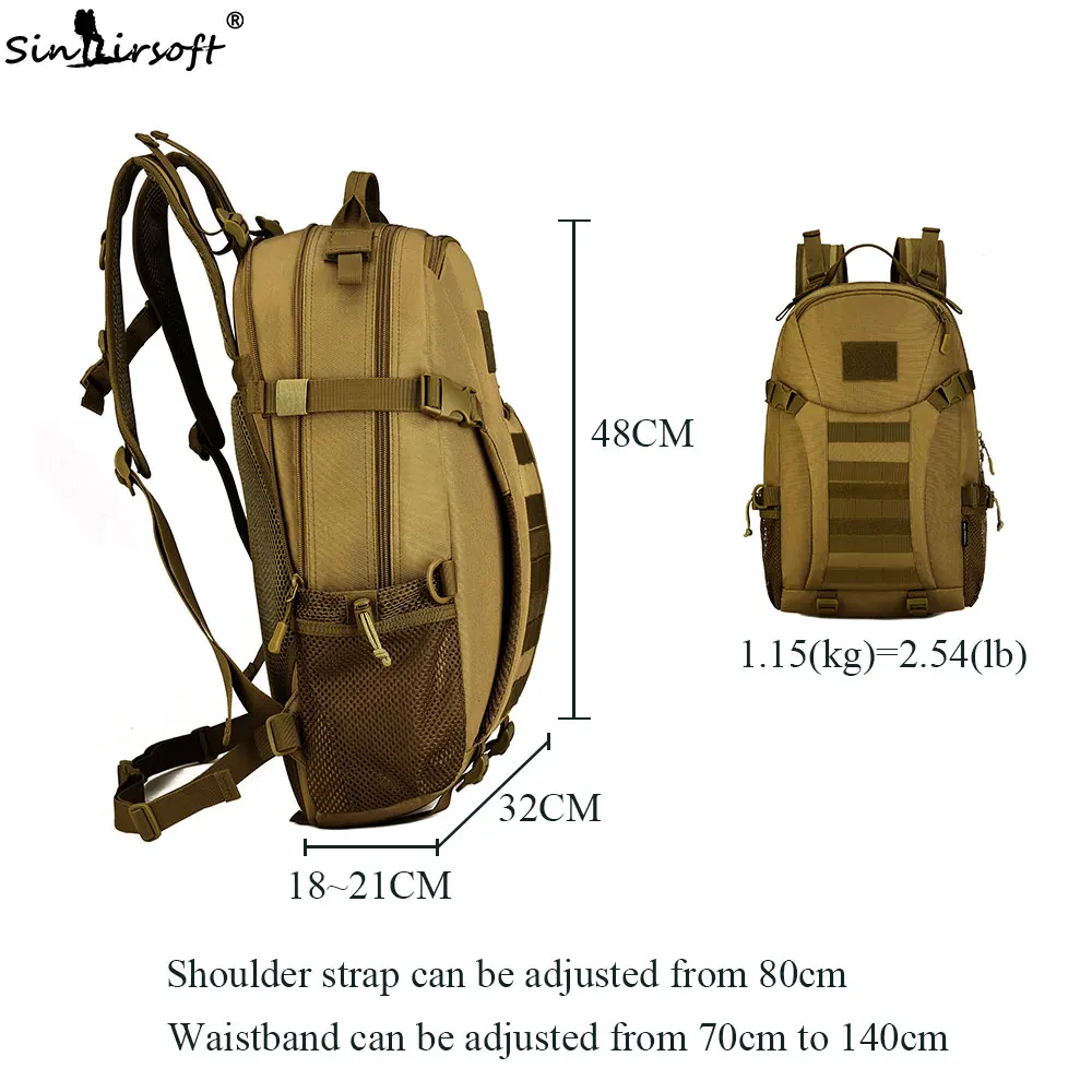 SINAIRSOFT военный тактический рюкзак 35L рюкзак 15 дюймов для ноутбука нейлоновый рыболовный Кемпинг Охота Регулировка спортивная сумка сумки