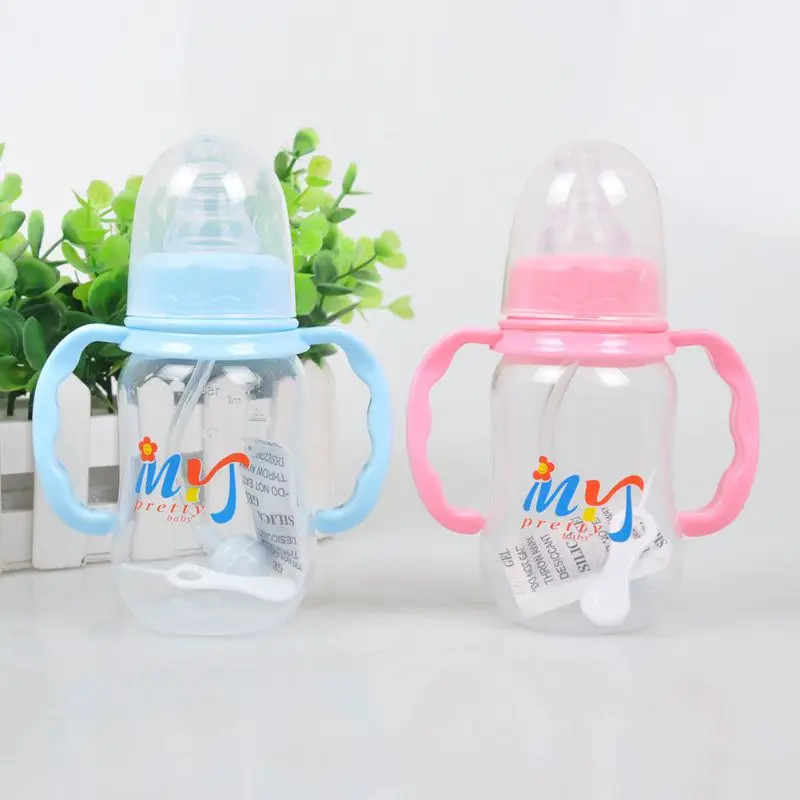 150ml Baby Feeding Bottles Handle Standard Mouth Baby Feeder