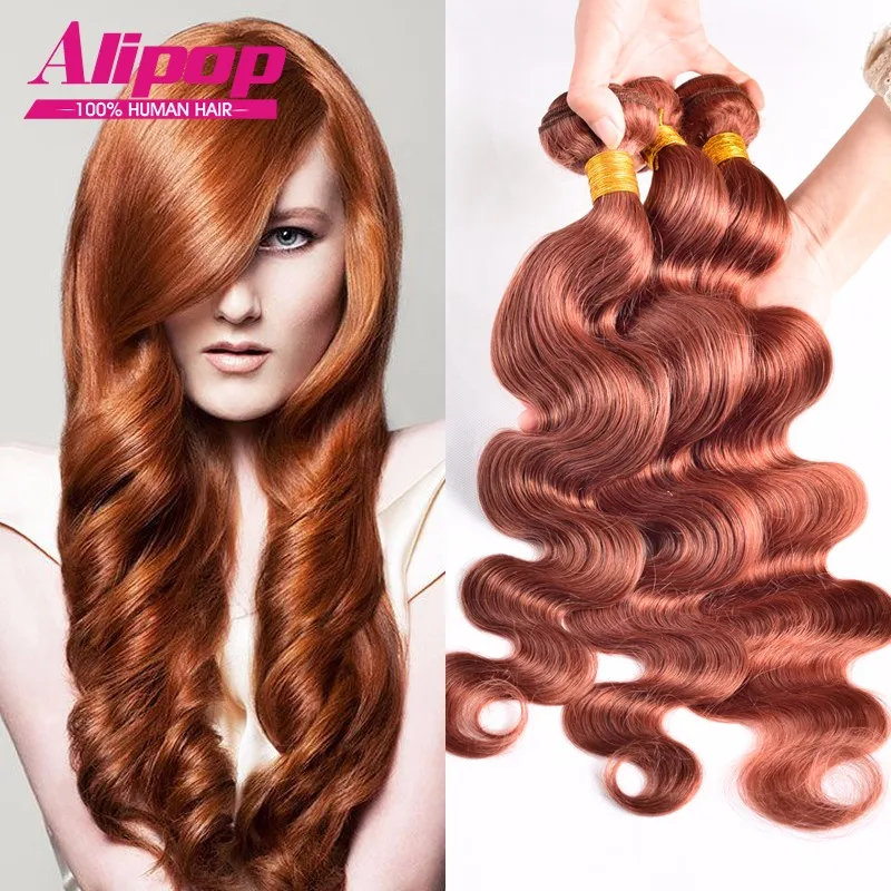 

7A Red Hair New Arrival Color #33 Peruvian Virgin Hair Body Wave 3 bundles Peruvian Body Wave Dark Red Human Hair Extensions