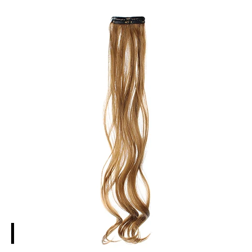 Similler, одна штука, полоски, цветные, выделенные, синтетические волосы для наращивания, на заколках, в стиле Омбре, 22 дюйма, длинные прямые волосы для фанатов - Цвет: I
