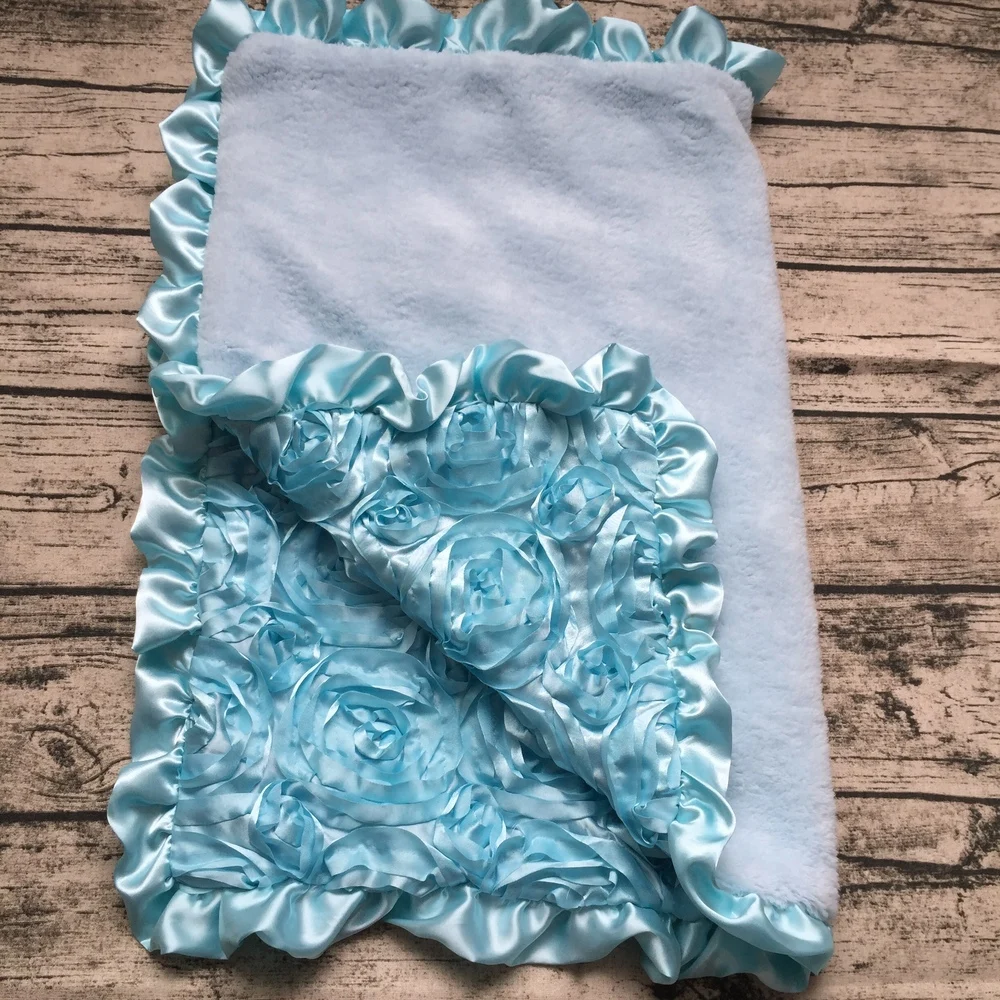 High quality plush baby blanket newborn swaddle wrap Super Soft baby